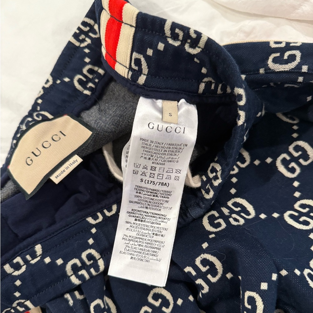 Gucci GG Blue Jacquard Cotton Joggers Men’s Size Small - Picture 6 of 7